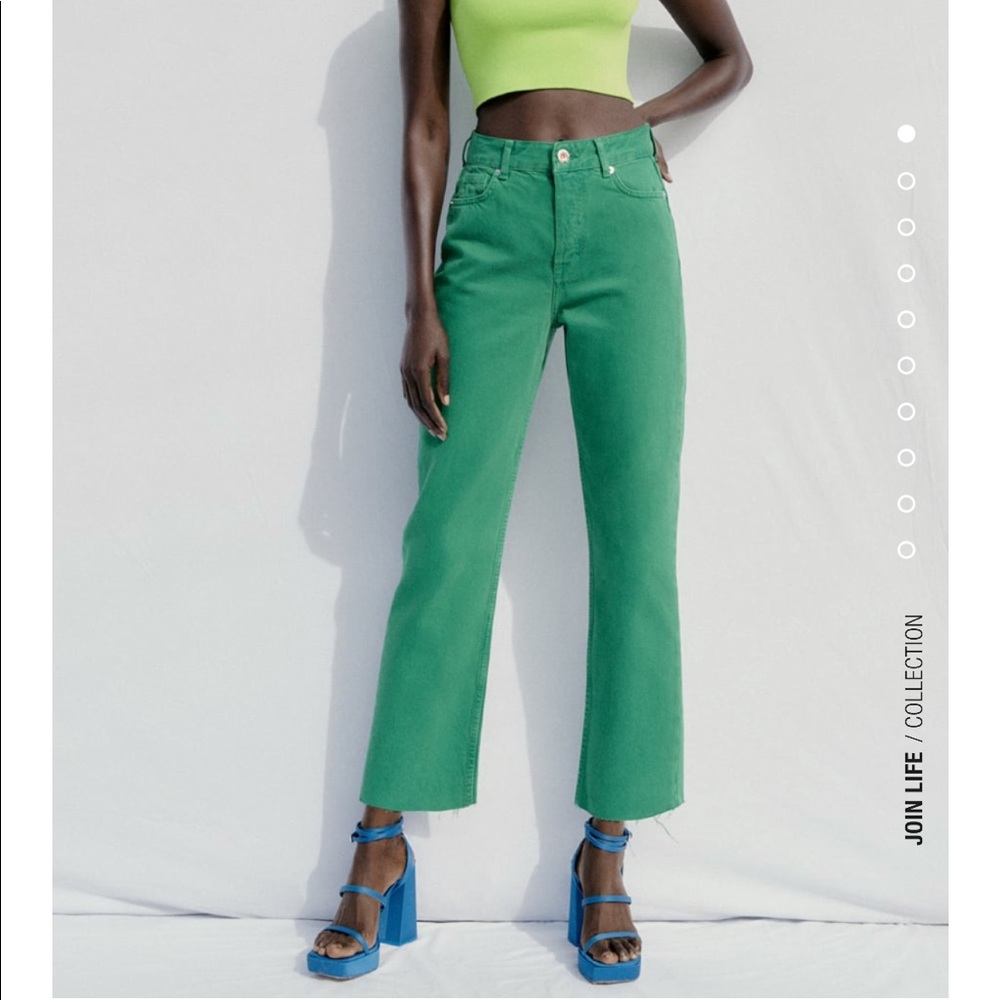 Zara straight cropped jeans!